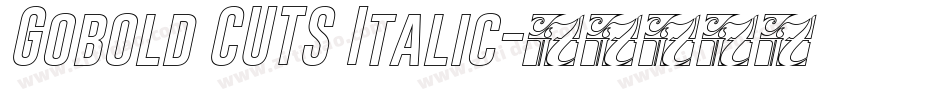 Gobold CUTS Italic字体转换